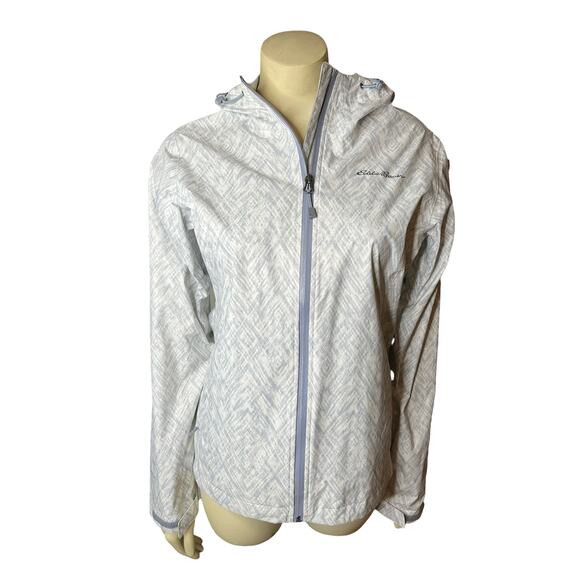 Eddie Bauer White and gray Rain Jacket/Windbreaker - Picture 1 of 7